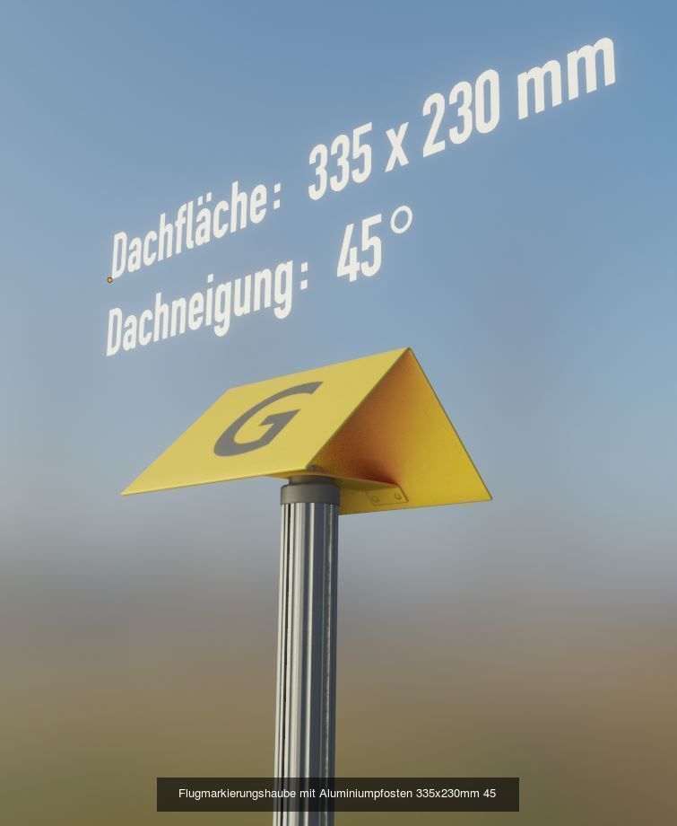 Alle Flugmarkierungshauben mit Aluminiumpfosten 3D Model Collection_12