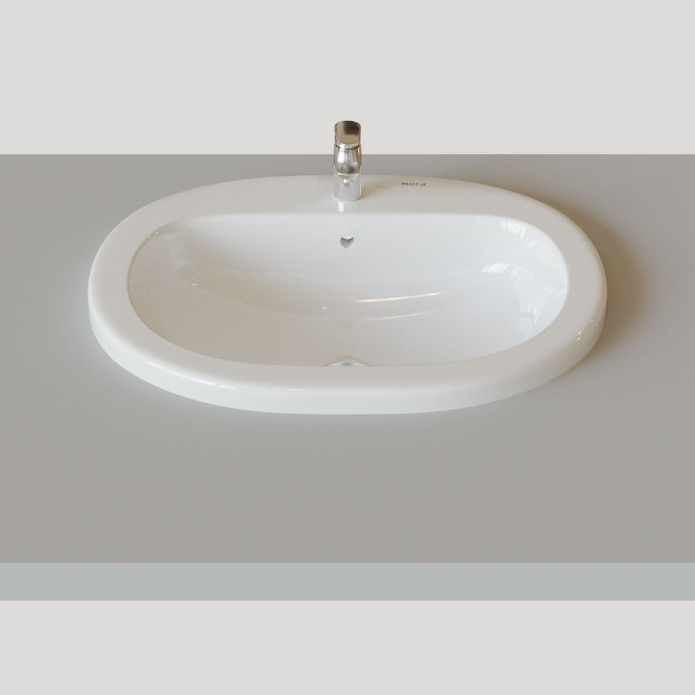 Roca Coral sink 56x48 cm built-in top 327898000 3D model_3