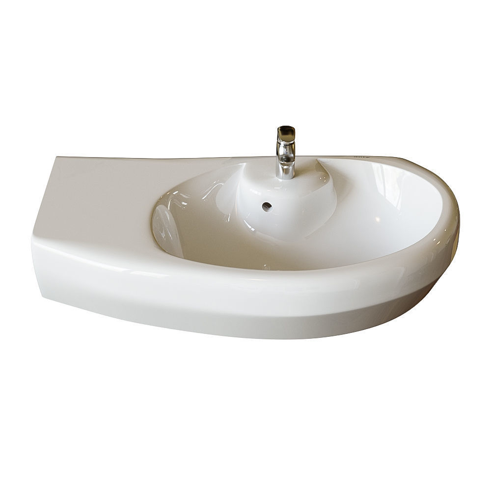 Roca Coral sink 56x48 cm built-in top 327898000 3D model_4