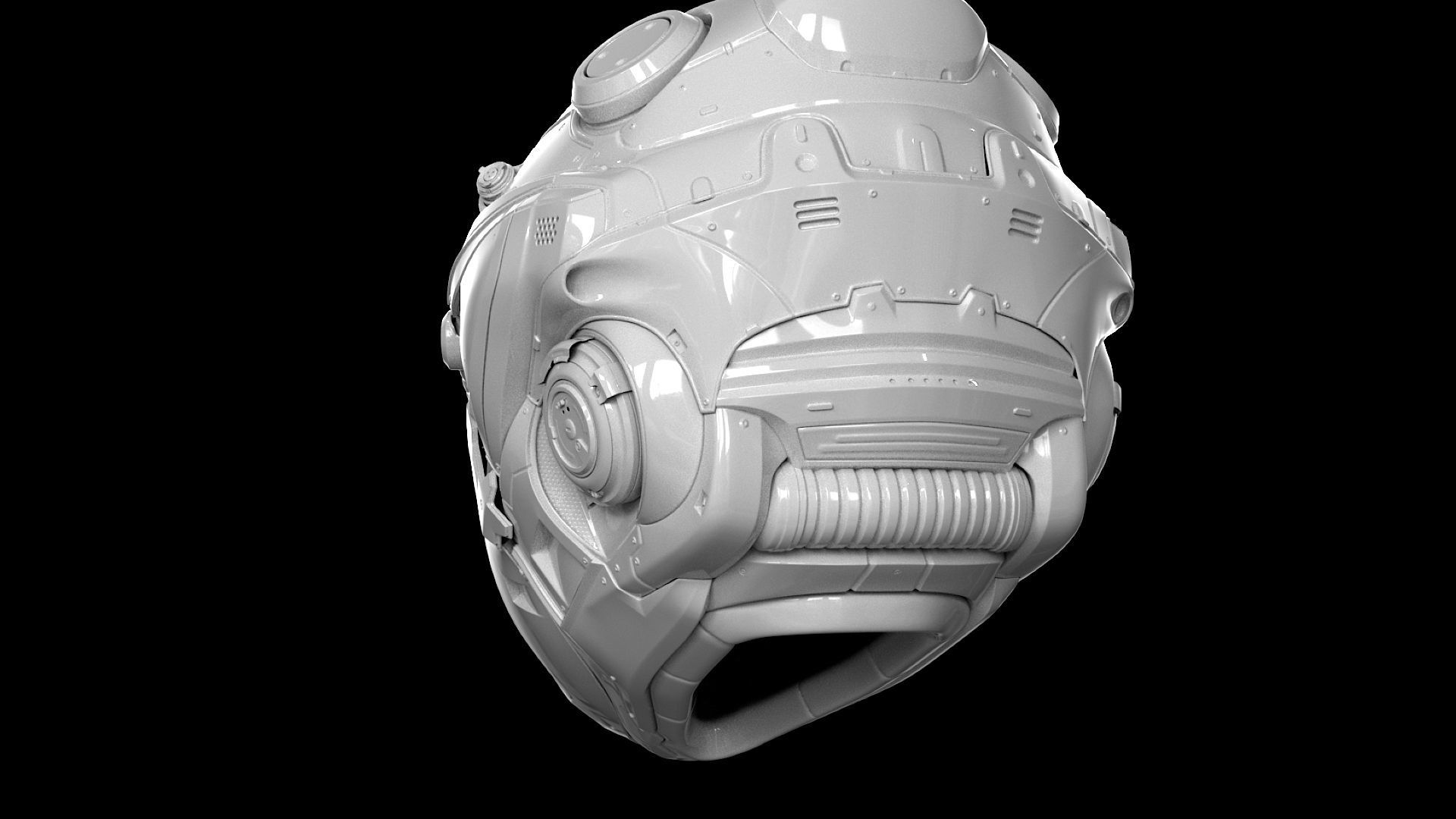 Sci-Fi Helmet 3D model_14