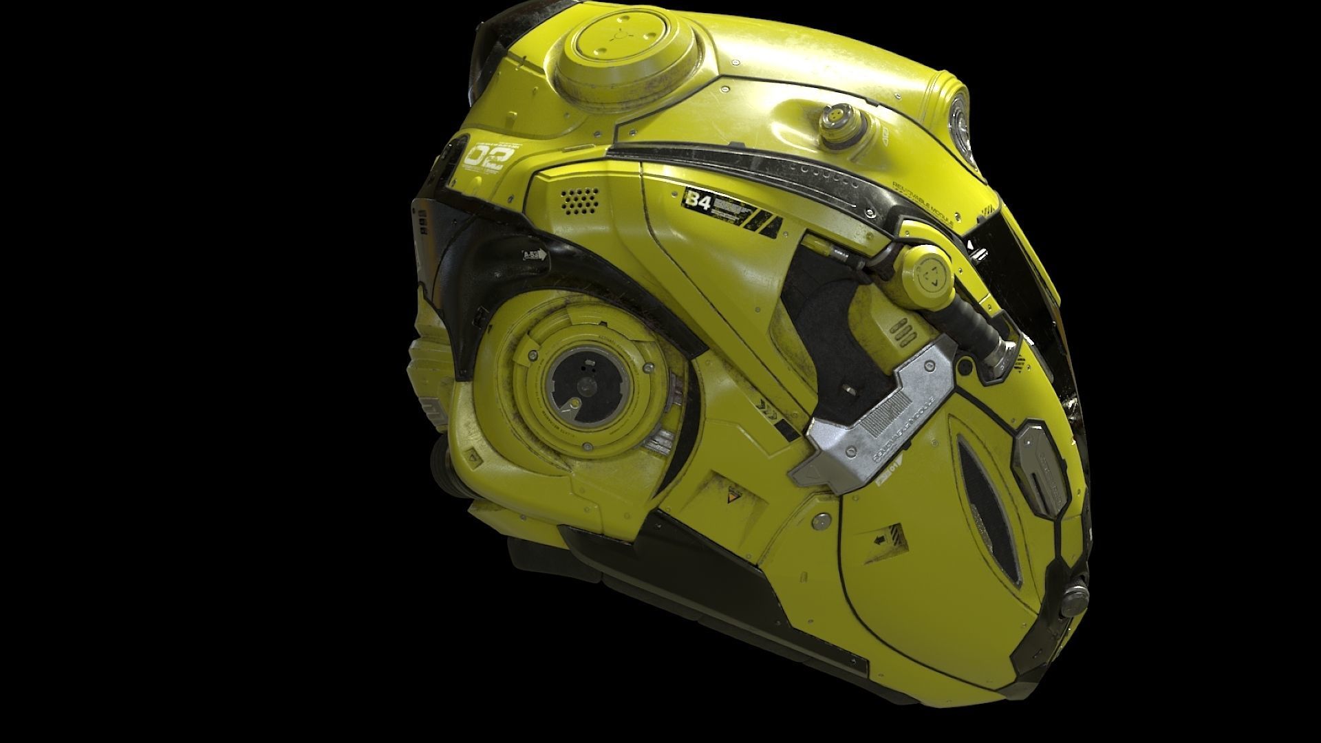 Sci-Fi Helmet 3D model_7