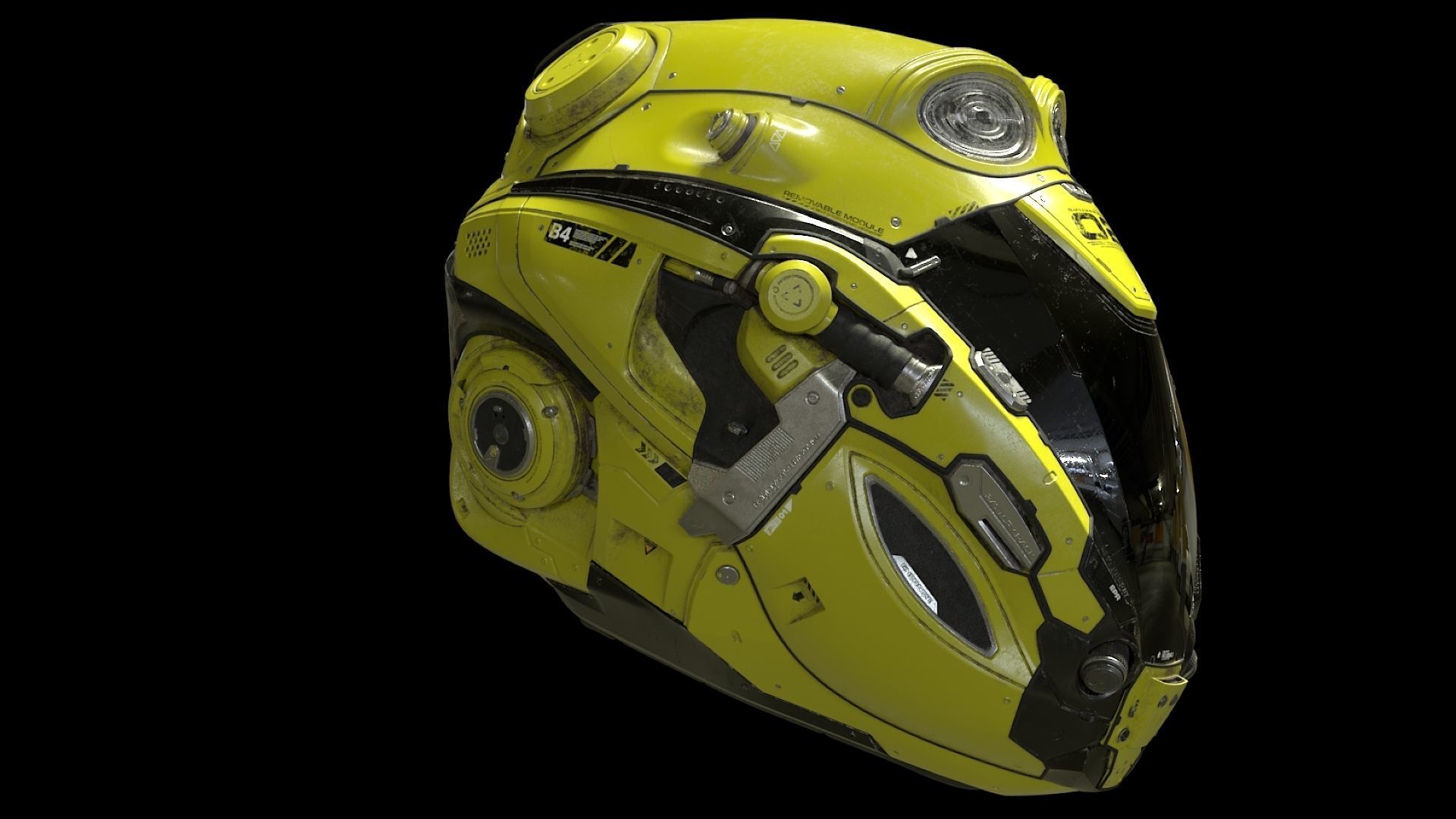 Sci-Fi Helmet 3D model_8