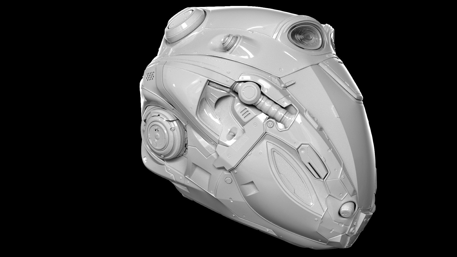Sci-Fi Helmet 3D model_18