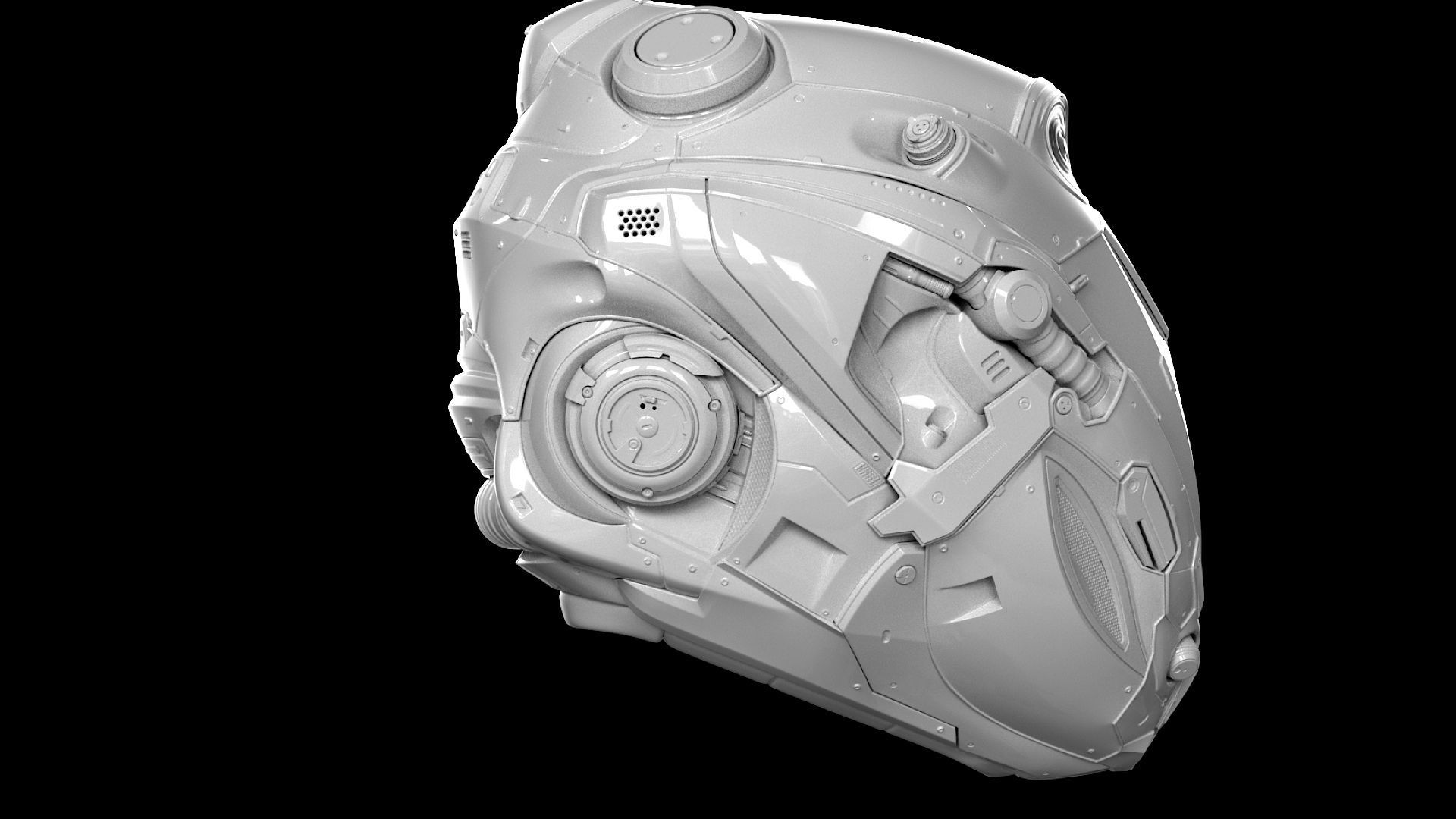 Sci-Fi Helmet 3D model_17