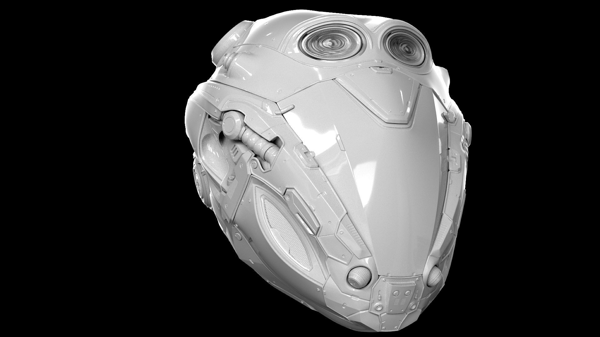 Sci-Fi Helmet 3D model_19