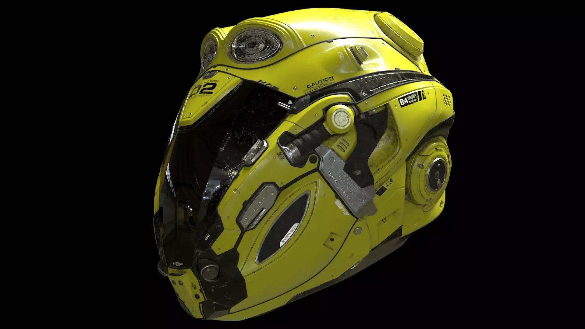 Sci-Fi Helmet 3D model_0