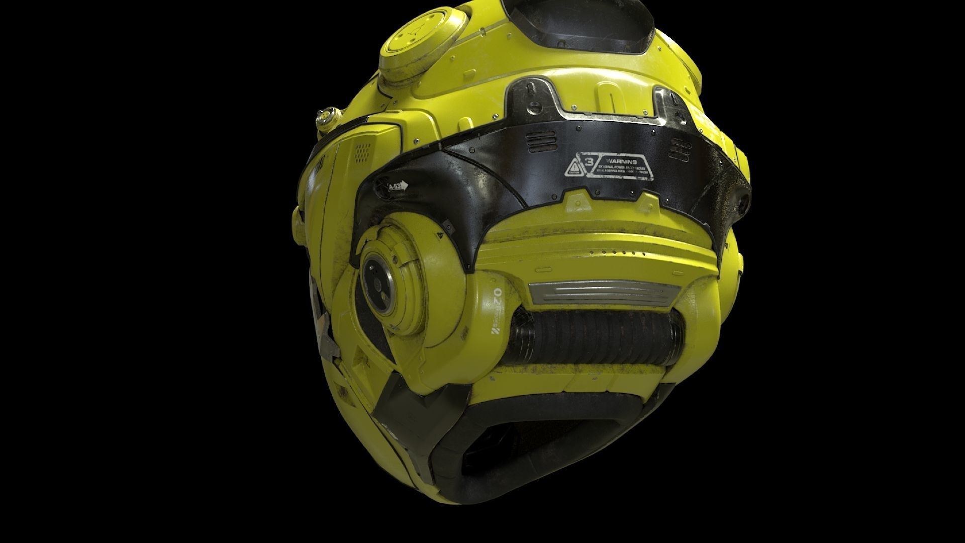 Sci-Fi Helmet 3D model_4