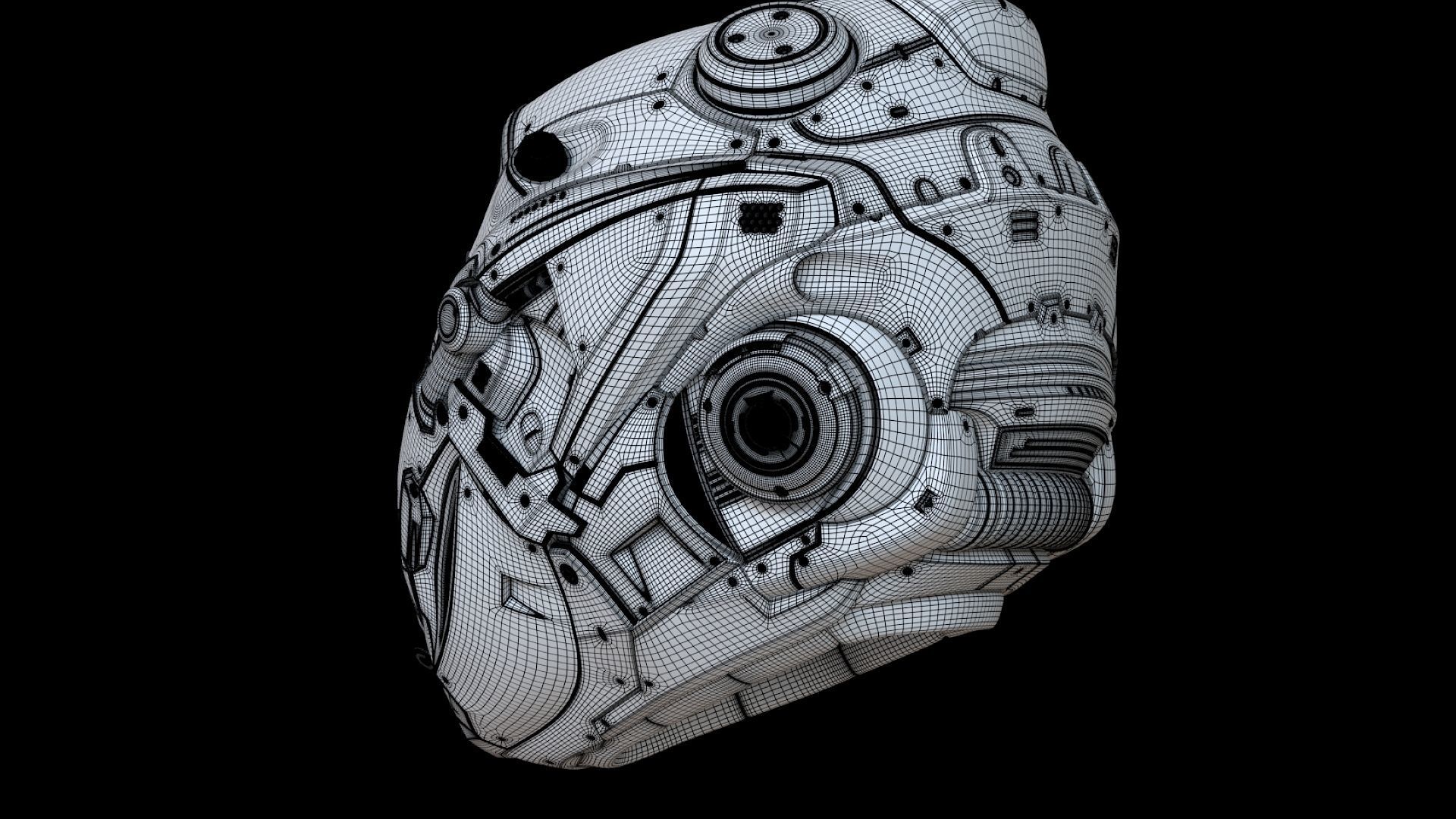 Sci-Fi Helmet 3D model_24