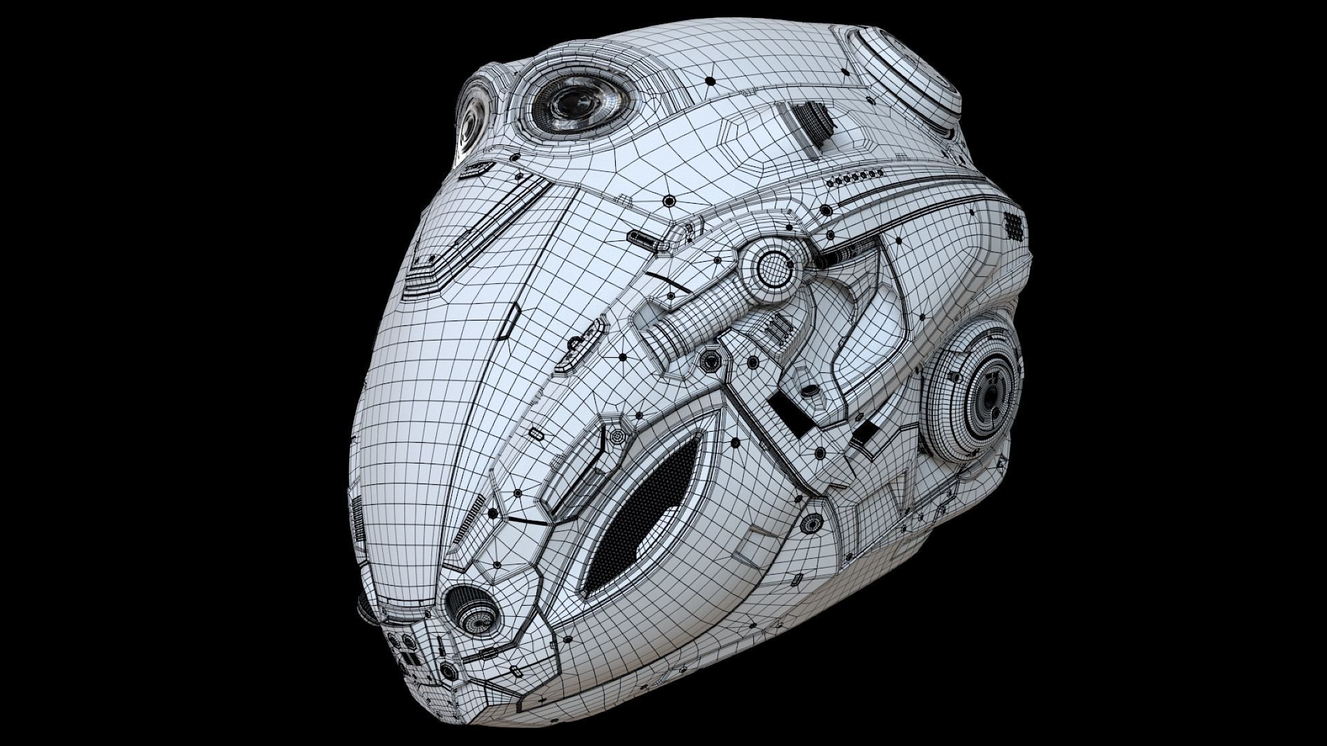 Sci-Fi Helmet 3D model_21