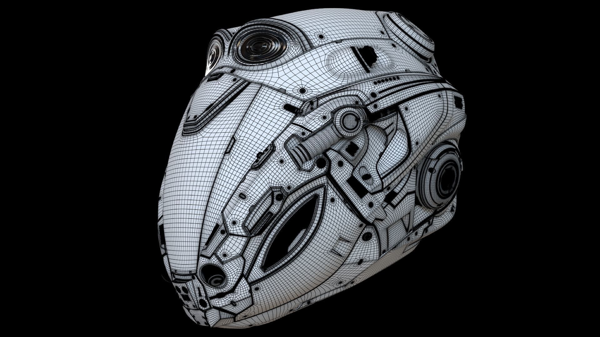 Sci-Fi Helmet 3D model_23