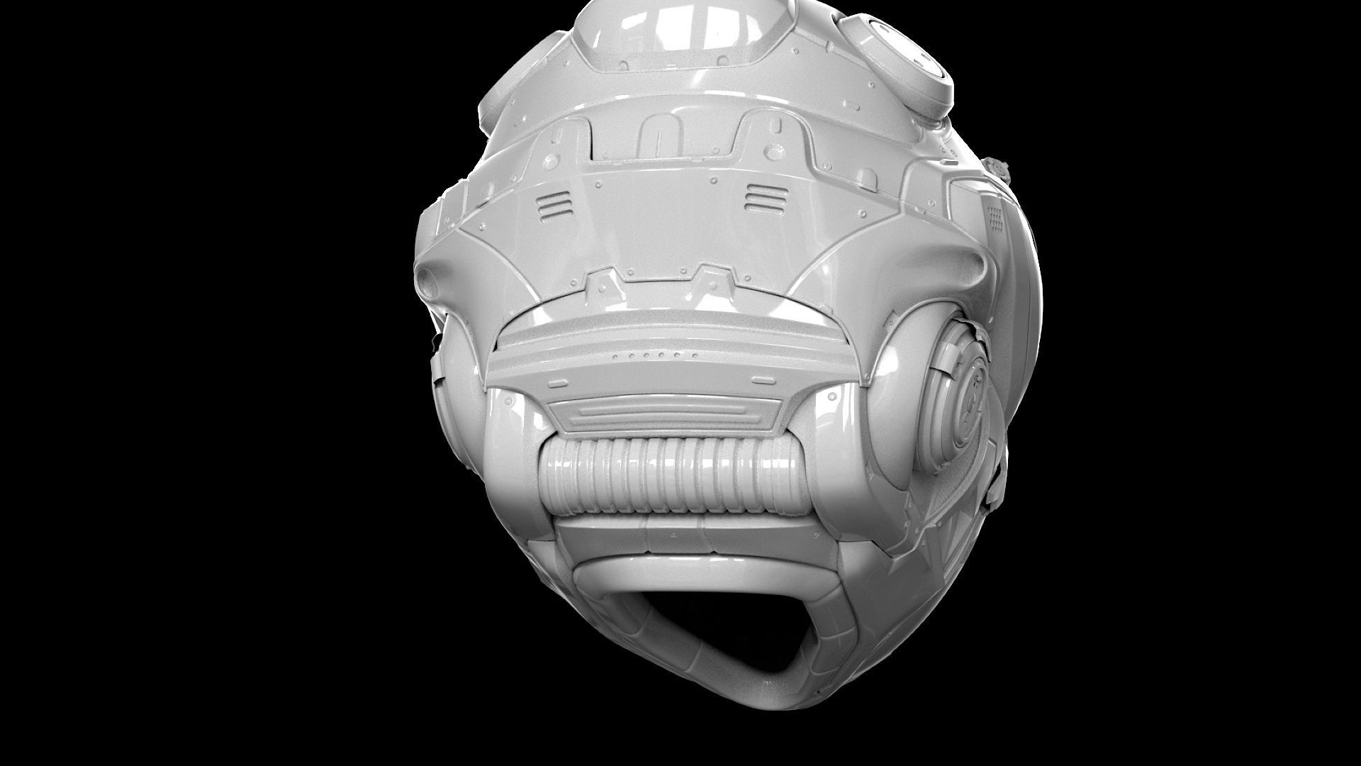 Sci-Fi Helmet 3D model_15