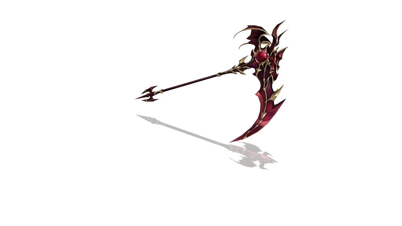 Demonic Scythe Low-poly 3D model_1