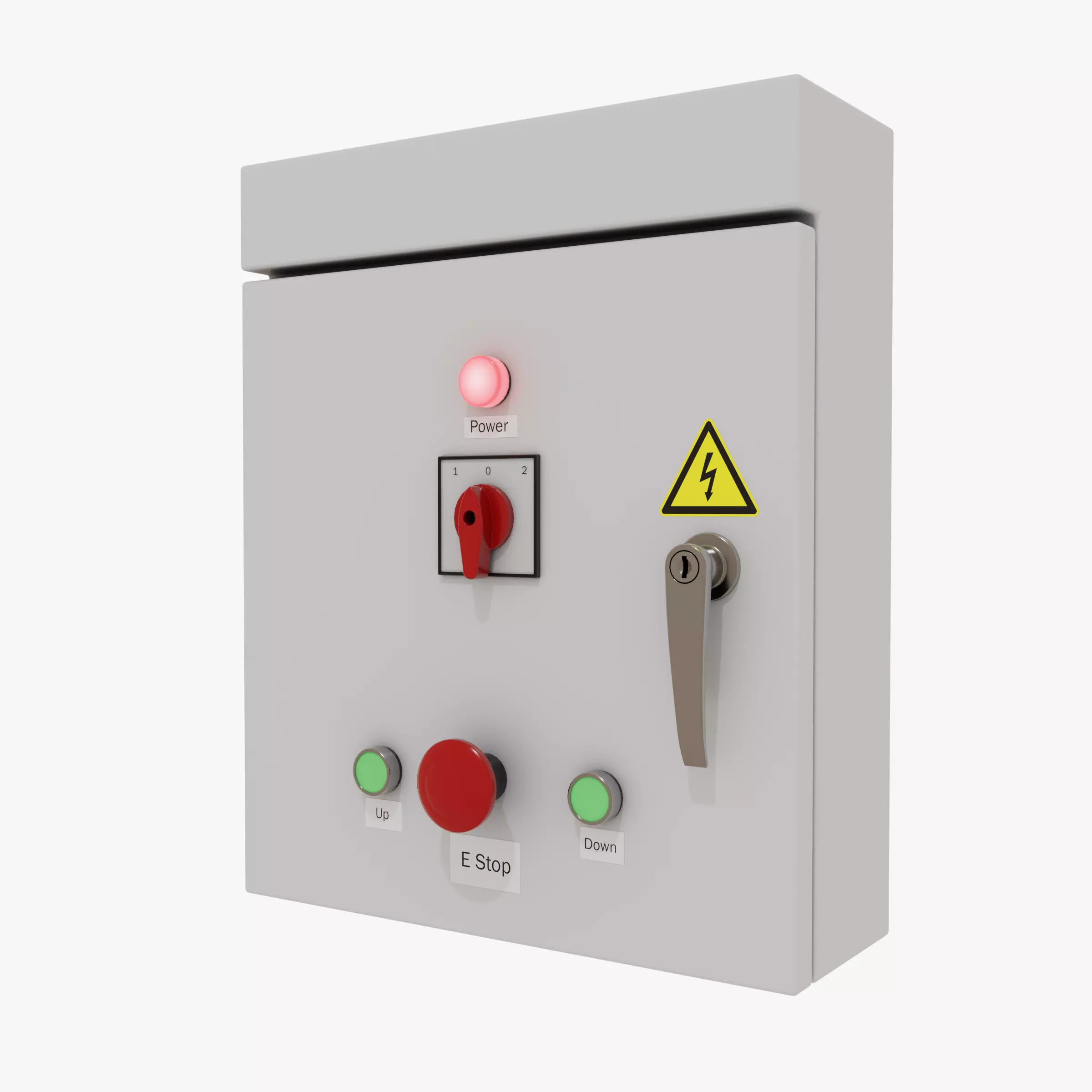 Electrical Control Box Low-poly 3D model