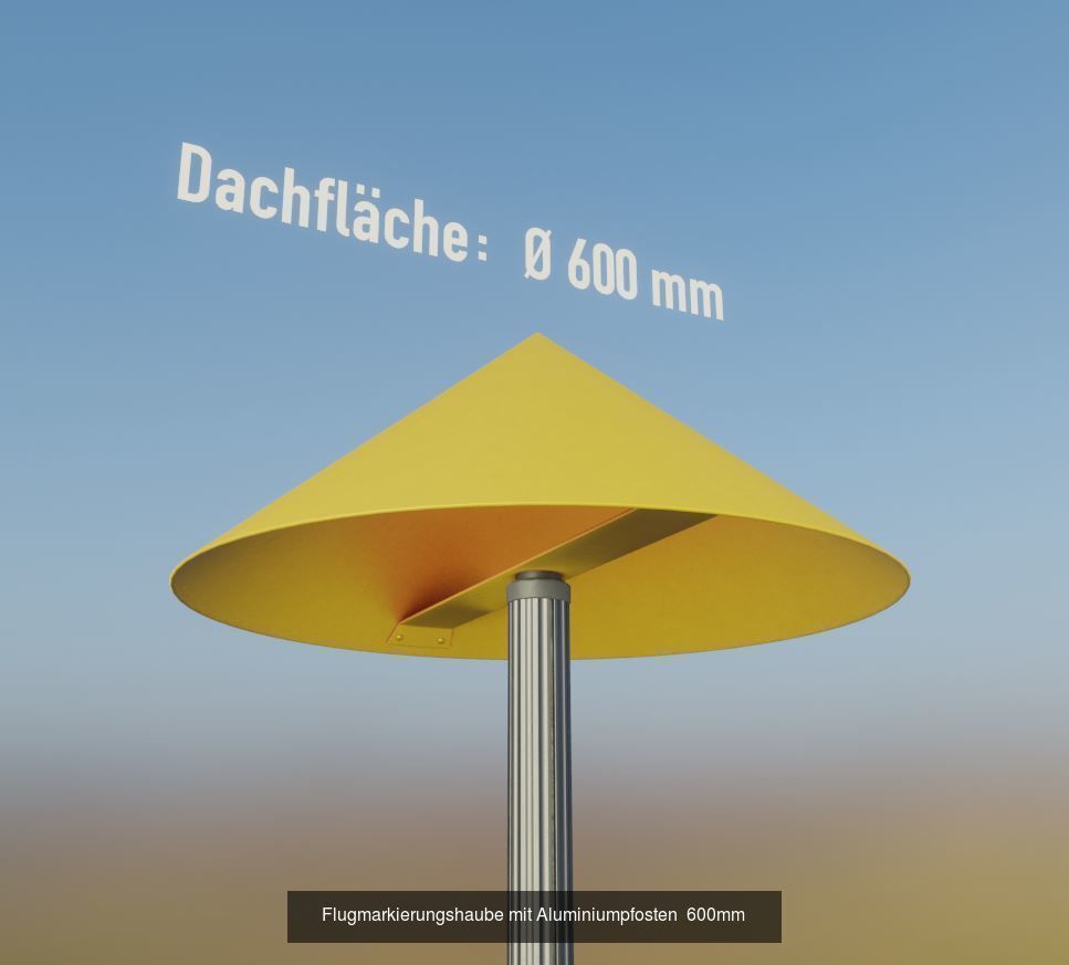 Alle Flugmarkierungshaube mit und ohne Aluminiumpfosten 3D Model Collection_13