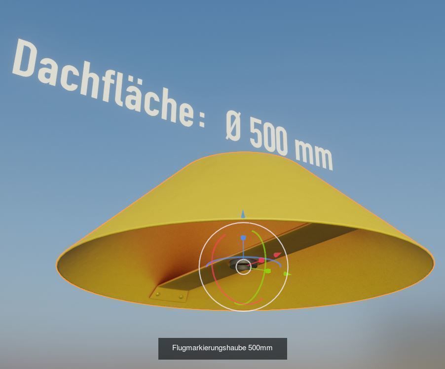 Alle Flugmarkierungshaube mit und ohne Aluminiumpfosten 3D Model Collection_21