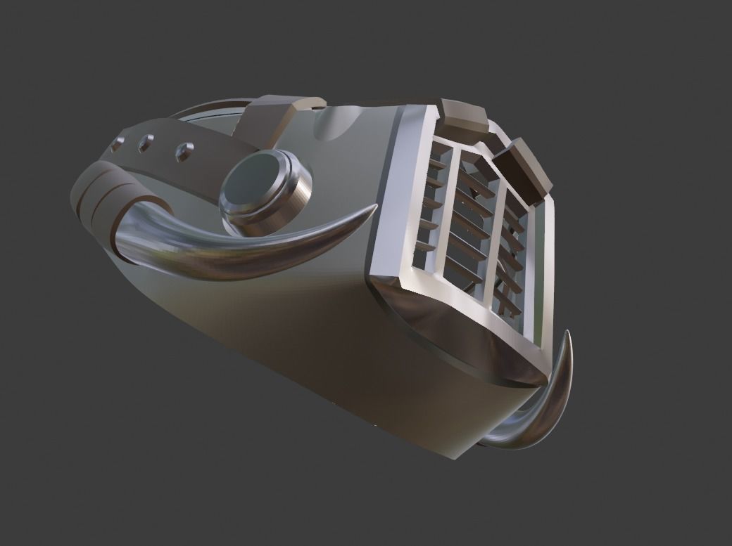 Kabal mask from Mortal Kombat 11 - Kano secret weapon 3D print model_8