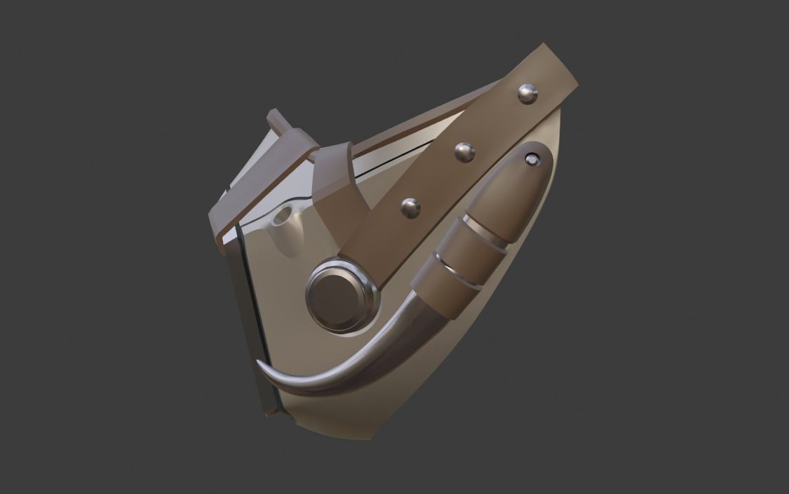 Kabal mask from Mortal Kombat 11 - Kano secret weapon 3D print model_3