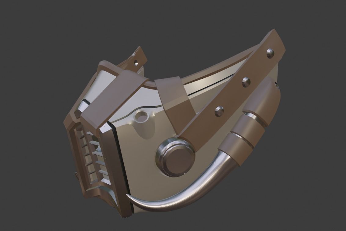 Kabal mask from Mortal Kombat 11 - Kano secret weapon 3D print model_5