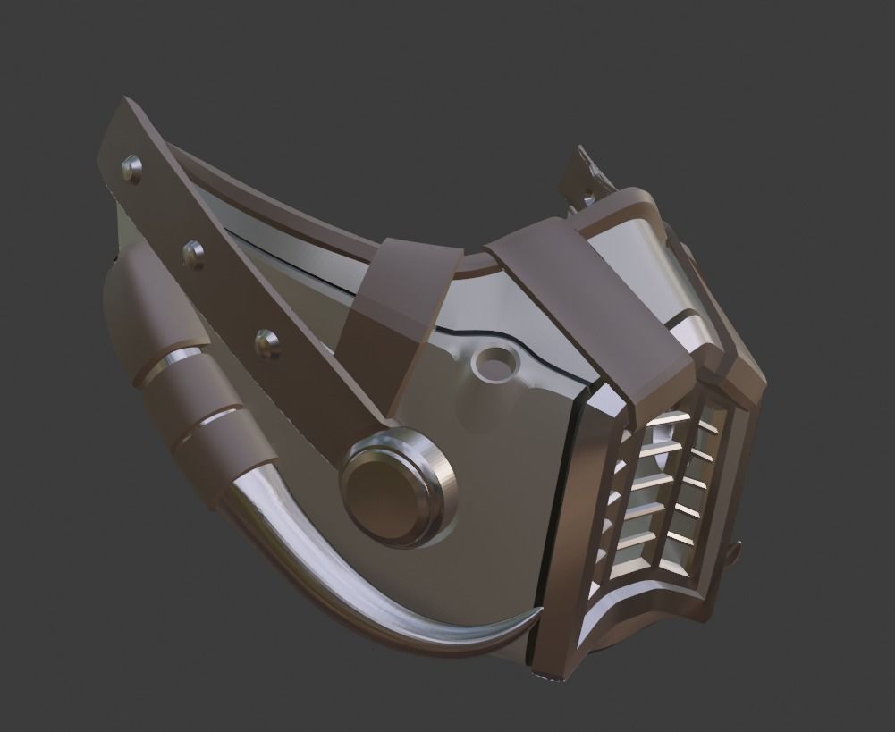 Kabal mask from Mortal Kombat 11 - Kano secret weapon 3D print model_6