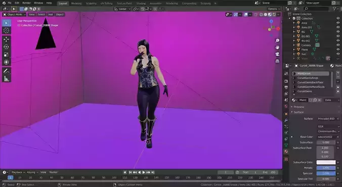 Violet Female Character Scene