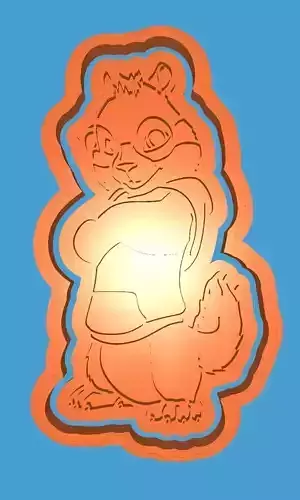 MakeIT Alvin And Chipmunks Cookie Cutter Simon With Frame 3D model