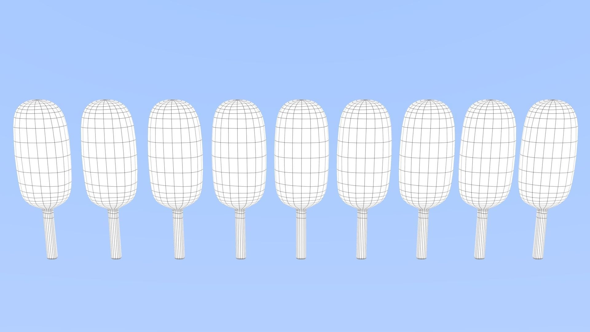 Popsicles Low-poly 3D model_1
