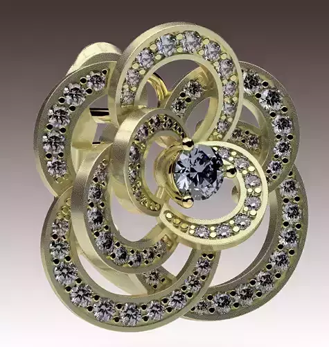 Earrings Flower Bud  3D print model