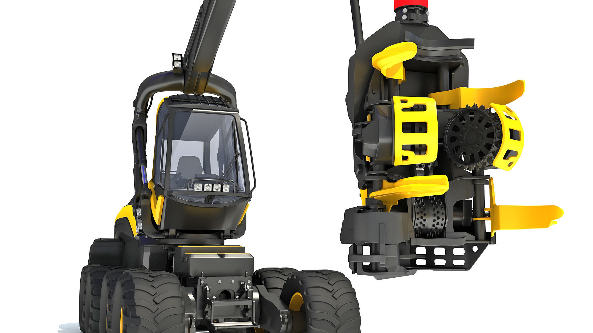 Forestry Harvester 3D model_11