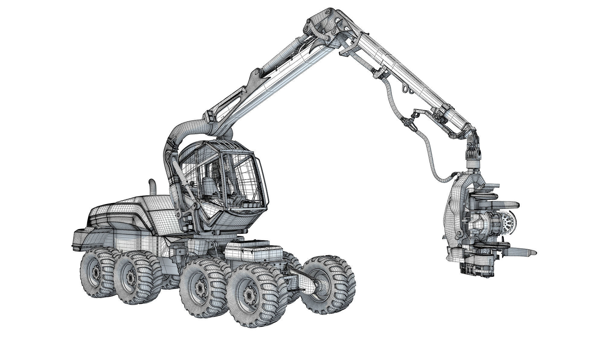 Forestry Harvester 3D model_19