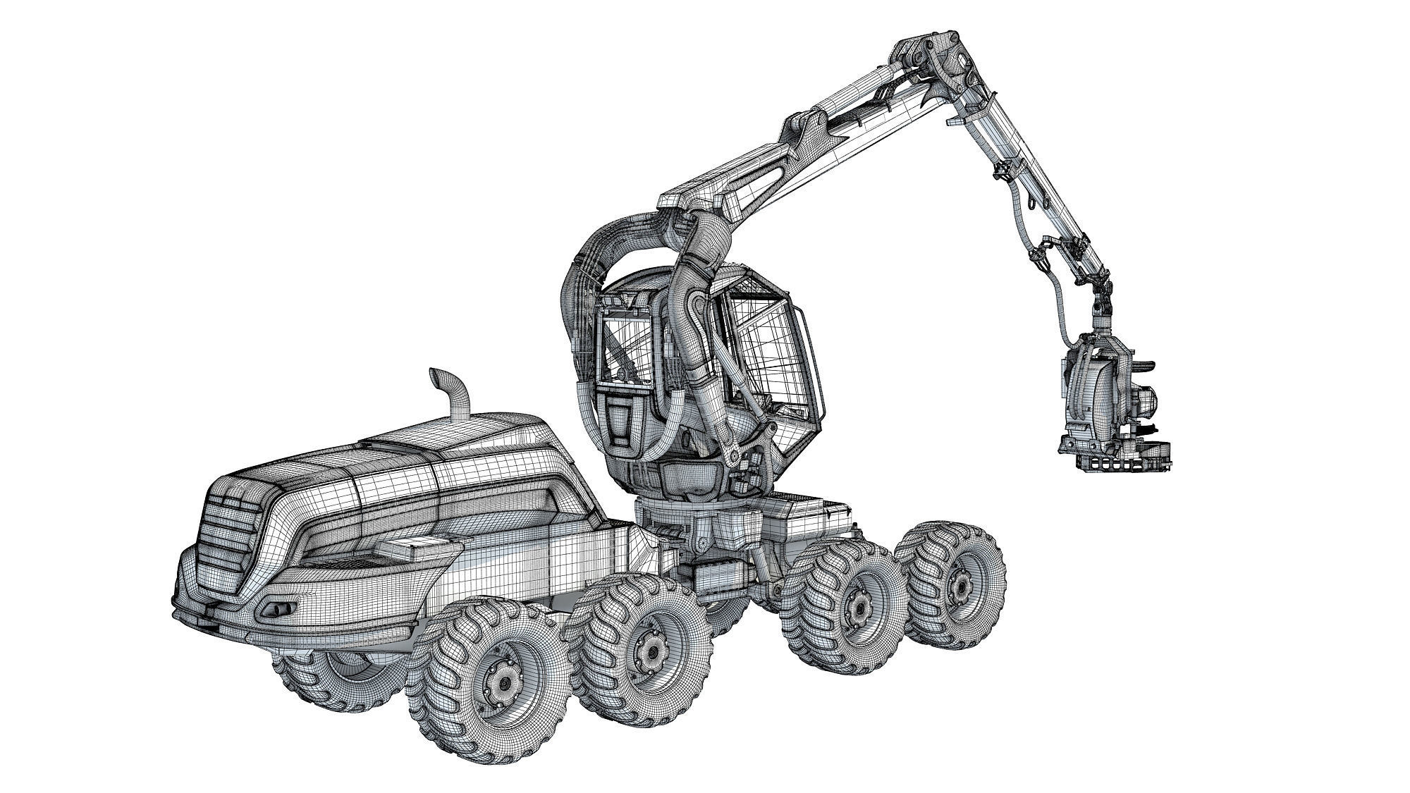Forestry Harvester 3D model_18
