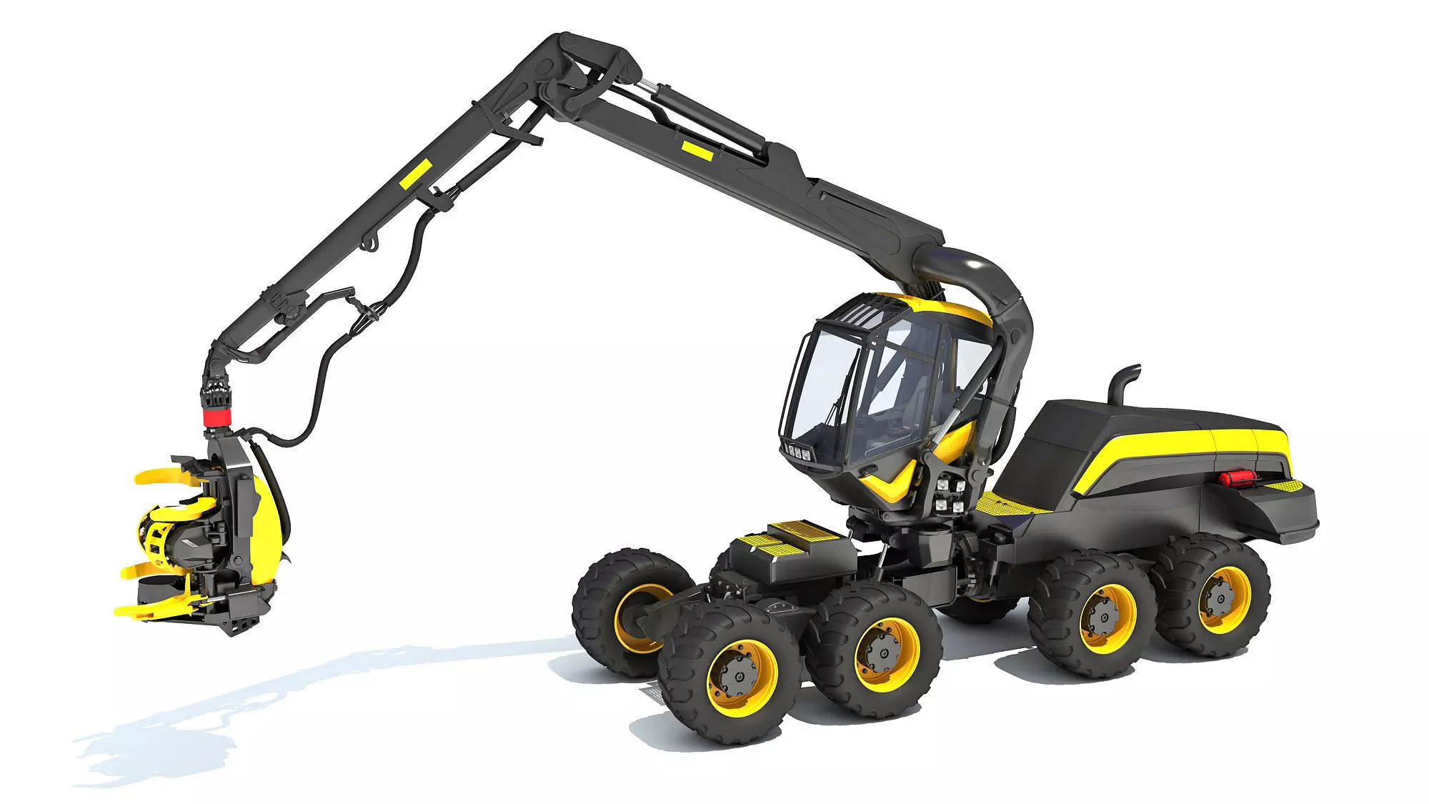 Forestry Harvester 3D model_0