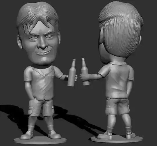 Charlie Sheen mini for 3d printing  