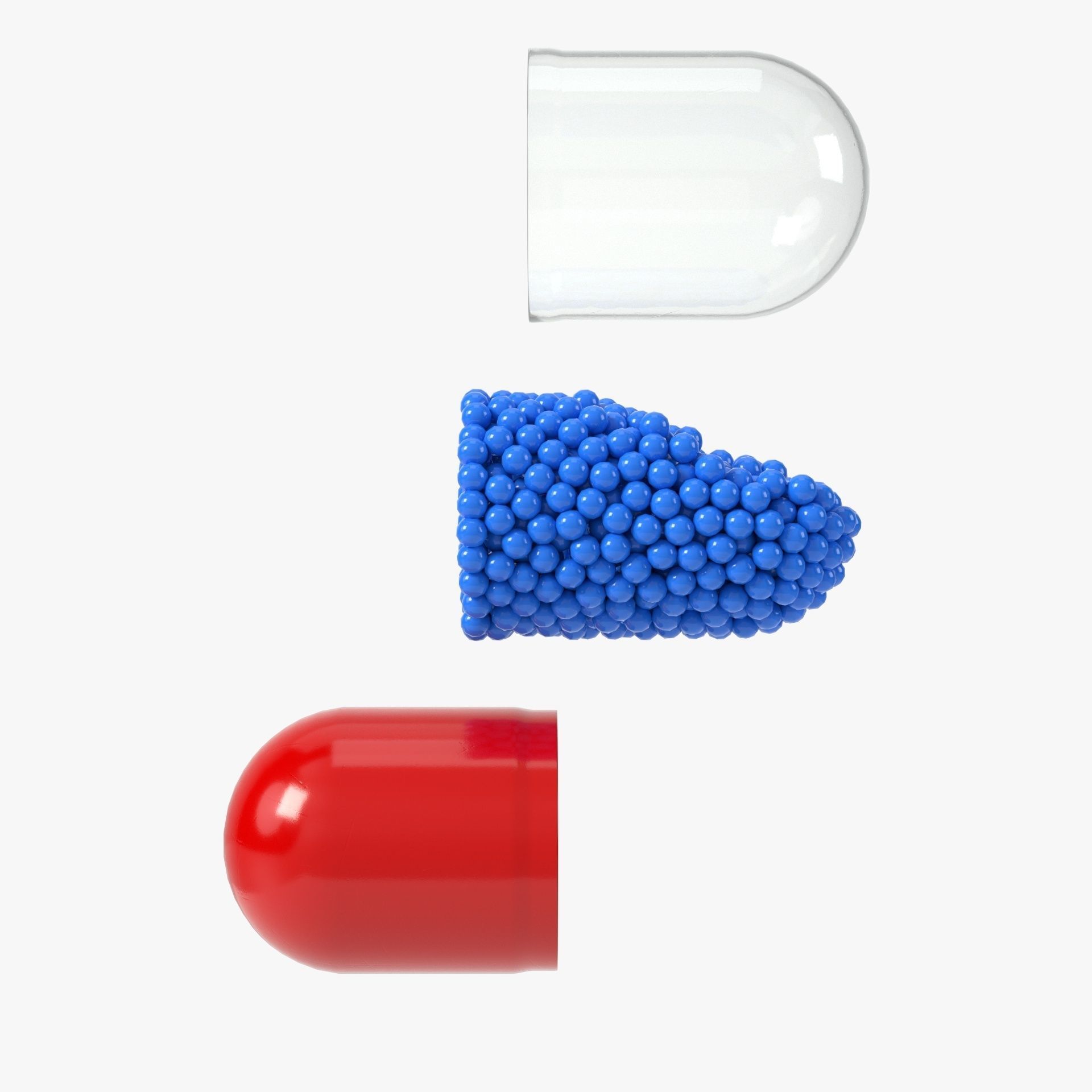Capsule pill with 4K PBR tex and color variations 3D model_3
