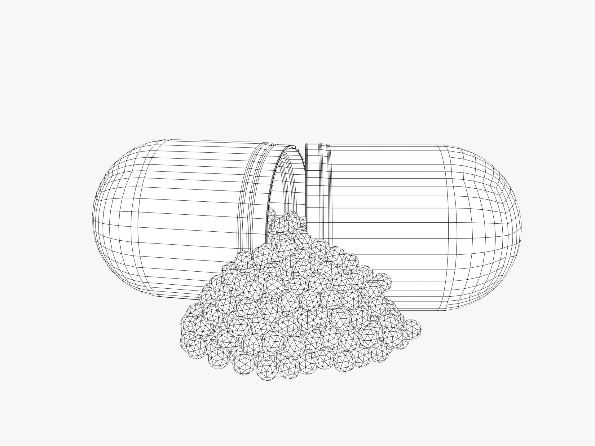 Capsule pill with 4K PBR tex and color variations 3D model_11