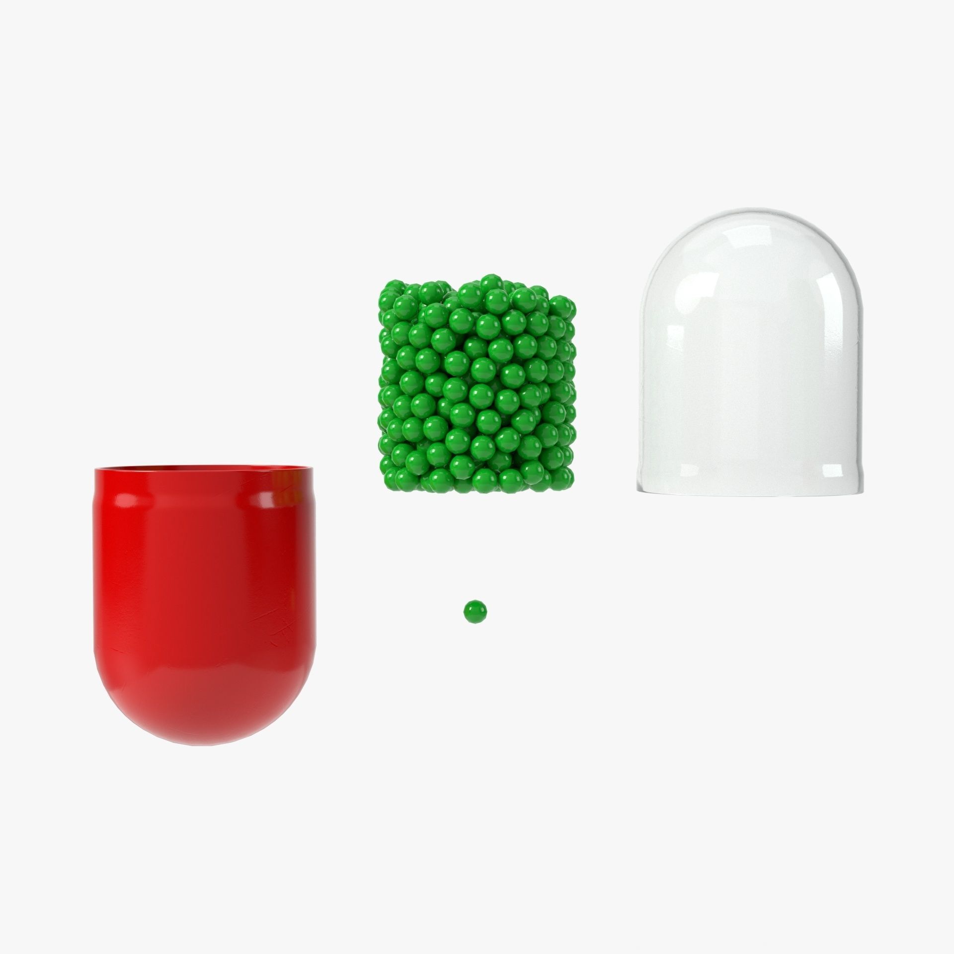 Capsule pill with 4K PBR tex and color variations 3D model_6