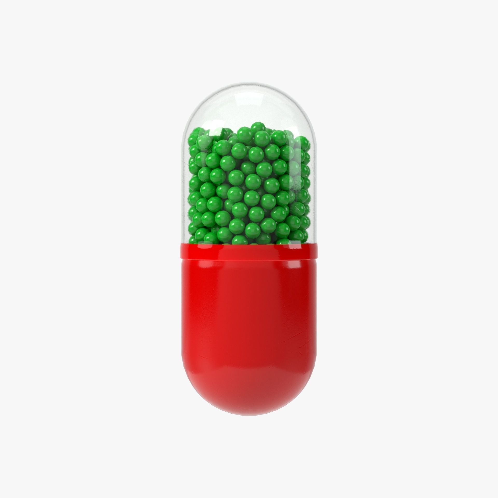 Capsule pill with 4K PBR tex and color variations 3D model_5