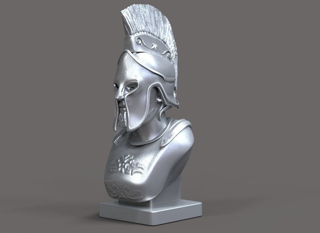 Leonidas Bust 3D print model_1