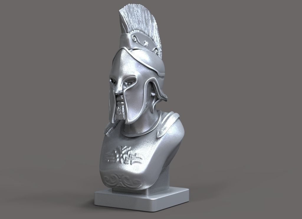Leonidas Bust 3D print model_4