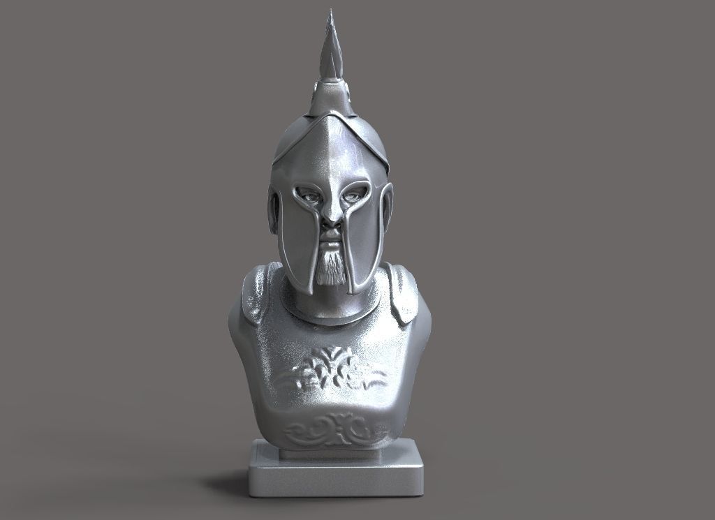 Leonidas Bust 3D print model_3