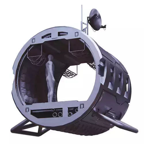 Space living pod  Free 3D model