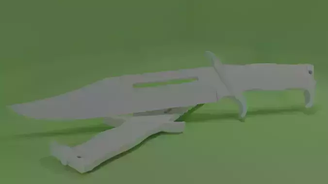 3D Model knife two knives