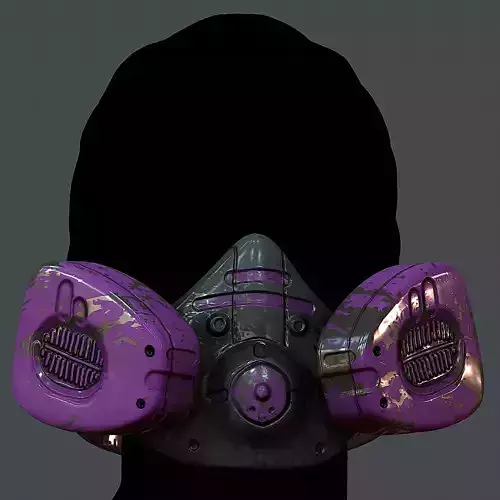 Gas mask helmet 3d model scifi 