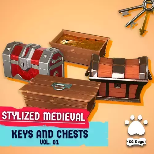STYLIZED MEDIEVAL - Keys and Chests
