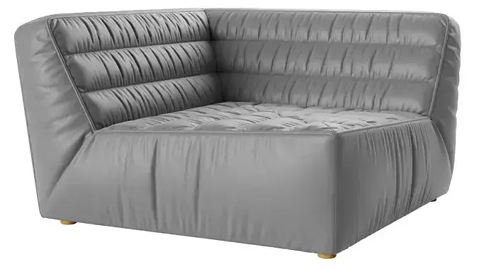 RH Chelsea Oversized Modular Leather Armless Chair   