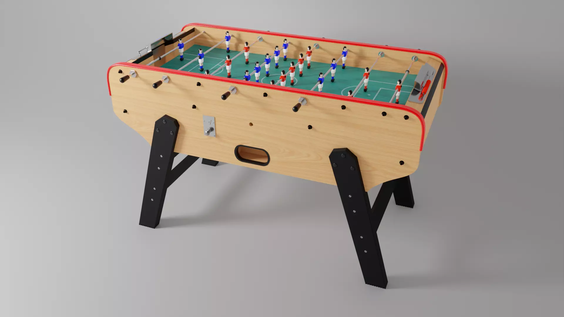 Babyfoot foosball table 3D model_0