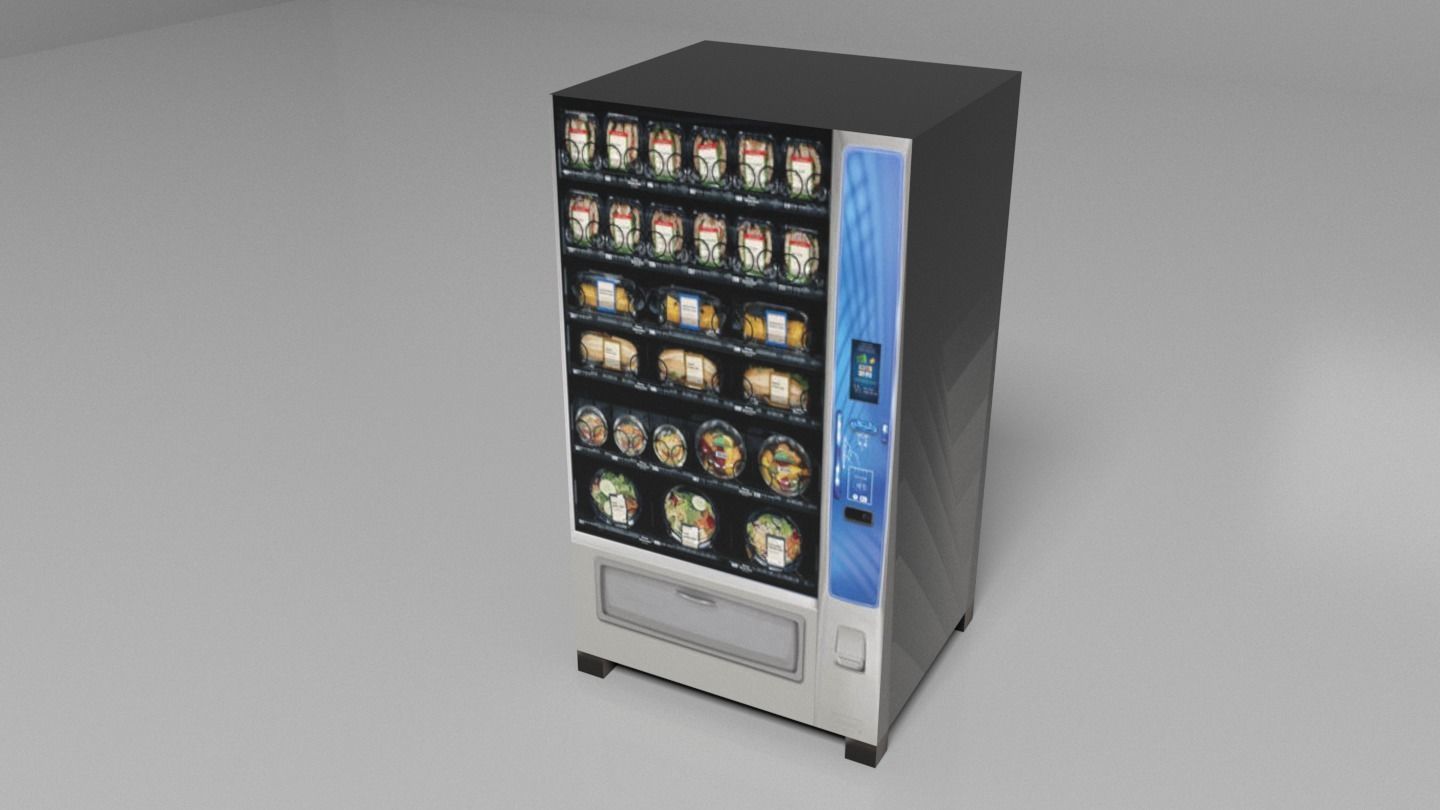 Snacks Vending Machines Set Low-poly 3D model_11