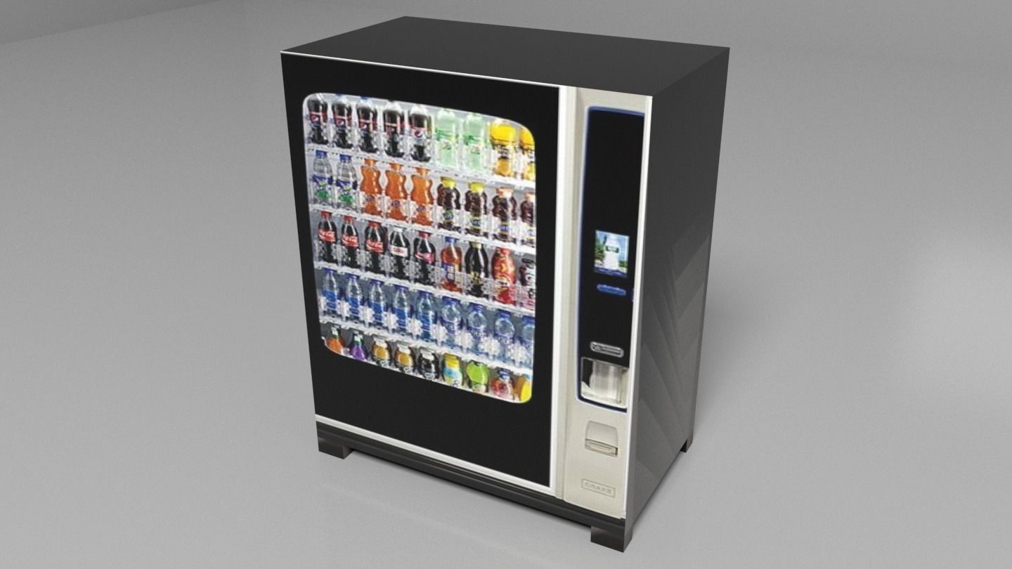 Snacks Vending Machines Set Low-poly 3D model_4