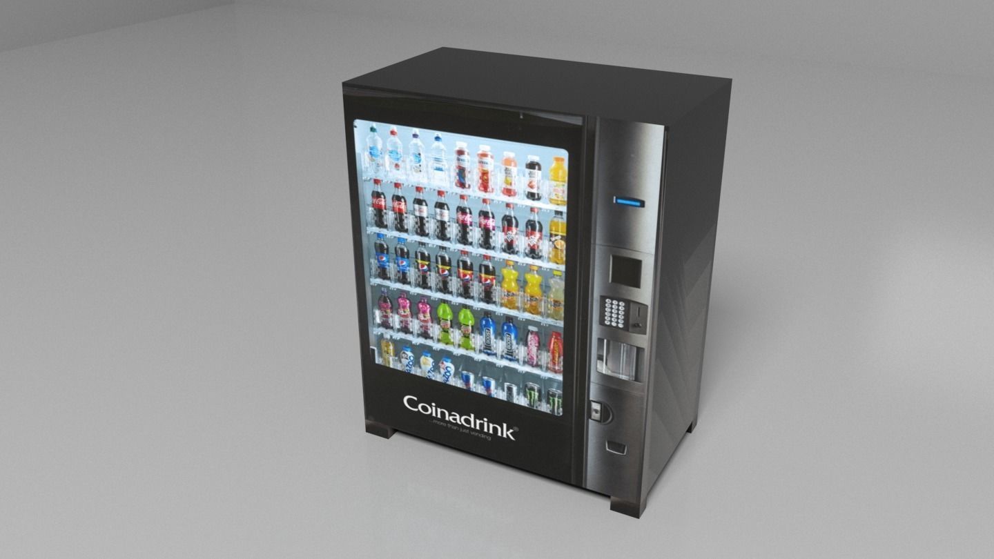 Snacks Vending Machines Set Low-poly 3D model_7