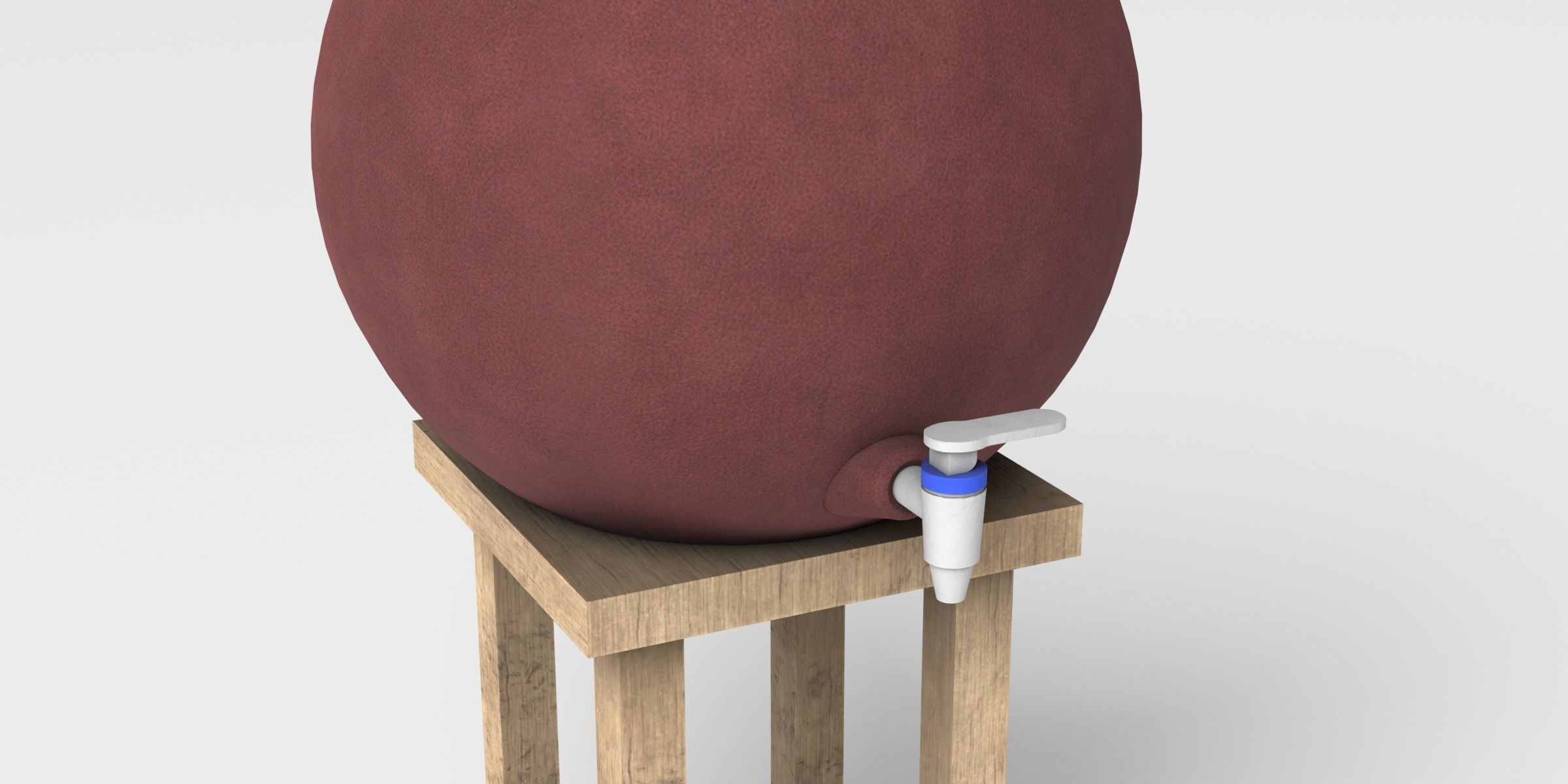 Clay Pot Set Low-poly 3D model_4