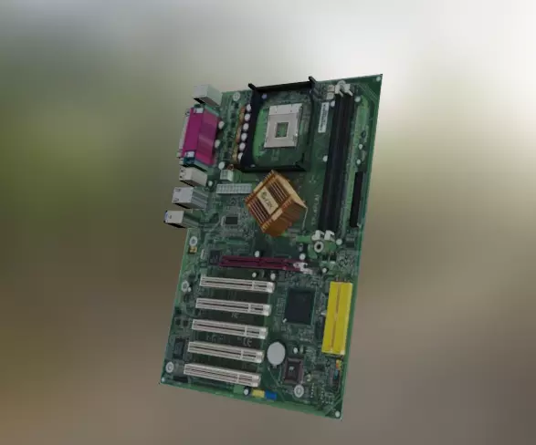 Motherboard EPoX - Ep4Plai Low-poly 3D model_0